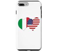 I Love Italy I Love USA Bella Italia Bandiera USA Grafica Cuori Custodia per iPhone 7 Plus/8 Plus