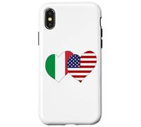 I Love Italy I Love USA Bella Italia Bandiera USA Grafica Cuori Custodia per iPhone X/XS