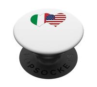 I Love Italy I Love USA Bella Italia Bandiera USA Grafica Cuori PopSockets PopGrip Adesivo