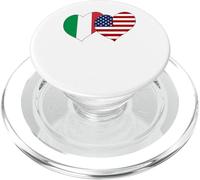 I Love Italy I Love USA Bella Italia Bandiera USA Grafica Cuori PopSockets PopGrip per MagSafe