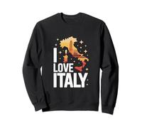 I Love Italy Map Icone Viaggio Design Felpa