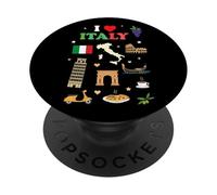 I Love Italy Viaggio Souvenir Italiano PopSockets PopGrip Adesivo