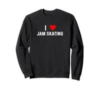 I Love Jam Skating - Pattinatore a Forma di Cuore Felpa