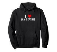 I Love Jam Skating - Pattinatore a Forma di Cuore Felpa con Cappuccio