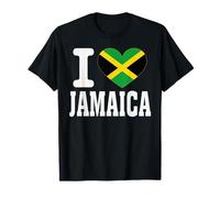 I Love Jamaica Cuore Souvenir Lovers Pride Travel Maglietta