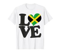 I Love Jamaica Flag Heart, Viaggio Patriottico Maglietta