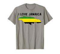 I Love Jamaica Hello Jamaica Mappa Bandiera Orgoglioso Giamaicano papà Mamma Maglietta