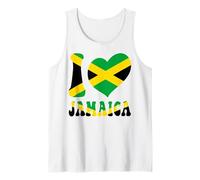 I Love Jamaica I Love Kingston Jamaica Bandiera Grafica Cuore Canotta