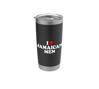 I Love Jamaican Men Bicchiere termico in acciaio inox doppia parete