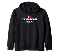 I Love Jamaican Men Felpa con Cappuccio