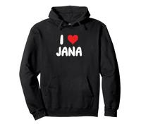 I Love Jana - Cuore Felpa con Cappuccio