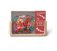 I Love Japan Asia Culture Pattern 2022 Calendario da tavolo Planner 12 mesi