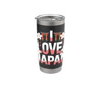 I Love Japan Cherry Blossom Torii Gate Bicchiere termico in acciaio inox doppia parete