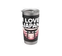I Love Japan Cherry Blossom Torii Gate Bicchiere termico in acciaio inox doppia parete