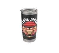 I Love Japan Cherry Blossom Torii Gate Bicchiere termico in acciaio inox doppia parete