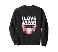 I Love Japan Cherry Blossom Torii Gate Felpa