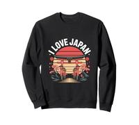 I Love Japan Cherry Blossom Torii Gate Felpa