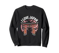 I Love Japan Cherry Blossom Torii Gate Felpa