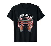 I Love Japan Cherry Blossom Torii Gate Maglietta