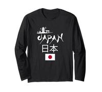 I Love Japan Culture, Enjoy Cool Japan Red-Crowned Crane Maglia a Manica