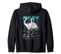 I Love Japan, Enjoy Wear Cool Tokyo Japan Red-Crowned Crane Felpa con Cappuccio