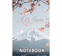 I Love Japan Notebook: Japan Travel Journal, 120 Lined Pages, 6"x9"