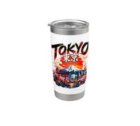 I Love Japan, Tokyo Giappone Monte Fuji Viaggi Città Grafica Bicchiere termico in acciaio inox doppia parete