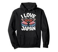 I Love Japan Torii Cherry Blossom Design Felpa con Cappuccio