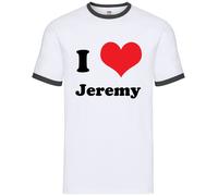 I Love Jeremy T-Shirt Uomo Ringer Diddly Farm Funny Clarkson