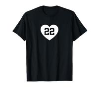 I Love Jersey Numero 22 Cuore Sport Fan Maglietta