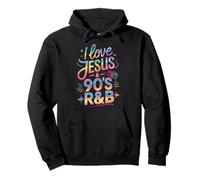 I Love Jesus And 90's R&b Credente Cristiano Felpa con Cappuccio
