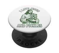I Love Jesus And Pickles PopSockets PopGrip Adesivo