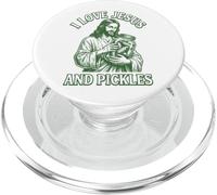 I Love Jesus And Pickles PopSockets PopGrip per MagSafe
