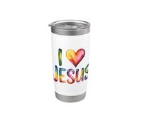 I Love Jesus Bicchiere termico in acciaio inox doppia parete