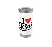 I Love Jesus Bicchiere termico in acciaio inox doppia parete