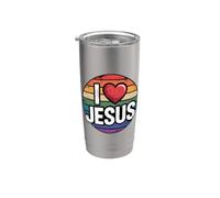 I Love Jesus Bicchiere termico in acciaio inox doppia parete