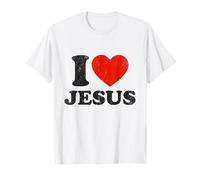 I Love Jesus Cristo Abbigliamento Cristiano Maglietta