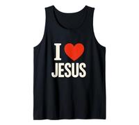 I Love Jesus Cuore Fede Religione Cristiana Regalo Canotta