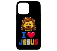 I Love Jesus Master Builder Building Mattoni Blocchi Christian Custodia per iPhone 13 Pro Max