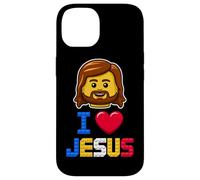 I Love Jesus Master Builder Building Mattoni Blocchi Christian Custodia per iPhone 14