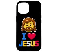 I Love Jesus Master Builder Building Mattoni Blocchi Christian Custodia per iPhone 15