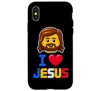 I Love Jesus Master Builder Building Mattoni Blocchi Christian Custodia per iPhone X/XS