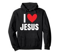 I Love Jesus Nome Uomini Personalizzati Dio BFF Amico Bibbia Pregare Felpa con Cappuccio