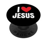 I Love Jesus Nome Uomini Personalizzati Dio BFF Amico Bibbia Pregare PopSockets PopGrip Adesivo