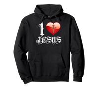 I Love Jesus T-Shirt Felpa con Cappuccio