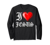 I Love Jesus T-Shirt Maglia a Manica