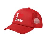 I Love Jesus Uomo Donna Cappello Trucker Confortevole Berretto da Baseball Casual Snapback cap per Corsa All'Aperto Tennis