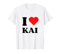 I Love Kai I Heart Kai Name Y2k Valentines Day Maglietta