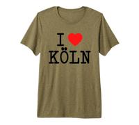 I Love Köln Colonia Germania Cuore di Carnevale Cologne Maglietta Premium