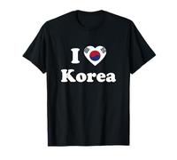 I Love Korea I Heart Corea Coreano Maglietta